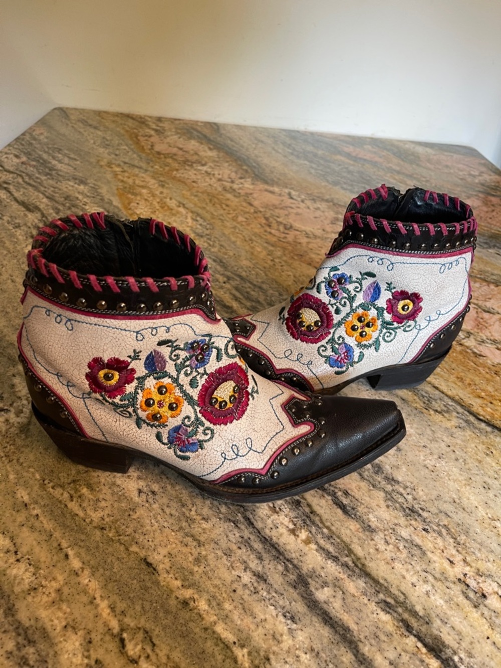 Double D Ranch Double Talk  
Ankle Boots Floral Embroidery 
Size 9 - Picture 5 of 9